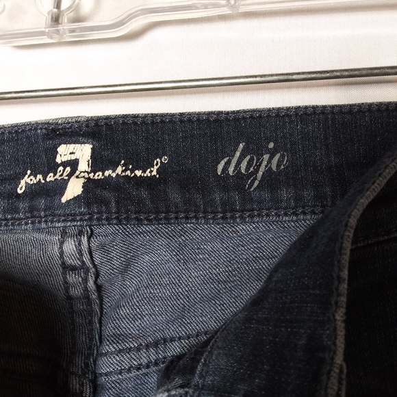 7 For All Mankind Dojo Flare Jeans Womens Size 24 Blue Denim Low Rise Seven - Picture 5 of 8
